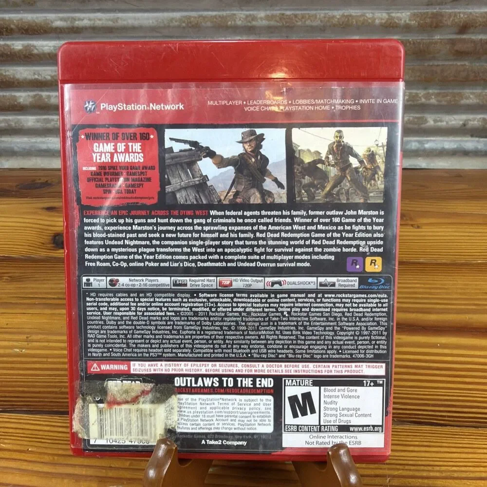 Red Dead Redemption GOTY Edition (Sony PlayStation 3, 2011) PS3 Tested MINTY!!